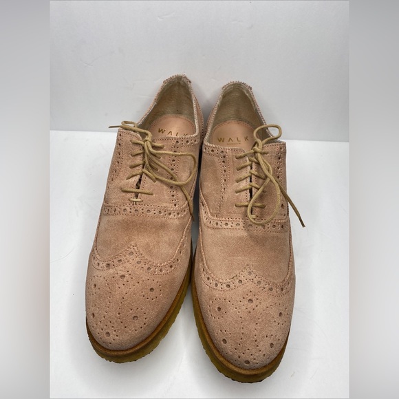 WALK LONDON DUKE SUEDE OXFORD BROGUE SHOES - SIZE 11 - Picture 2 of 5